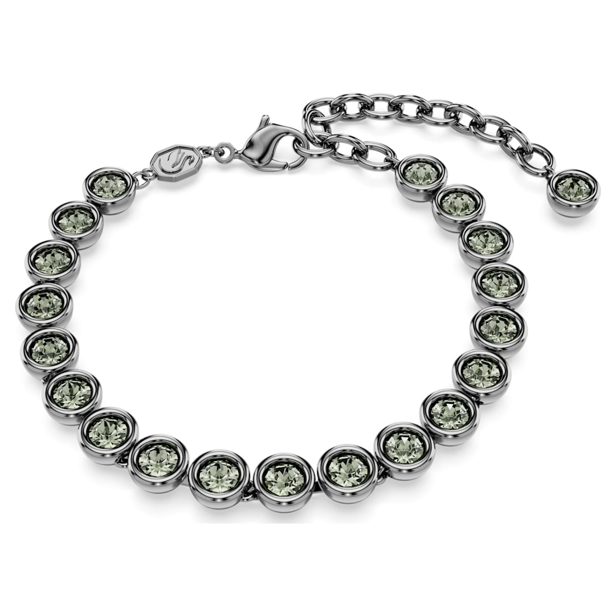 IMBER TENNIS BRACELET ROUND CUT BLACK RUTHENIUM PLATED