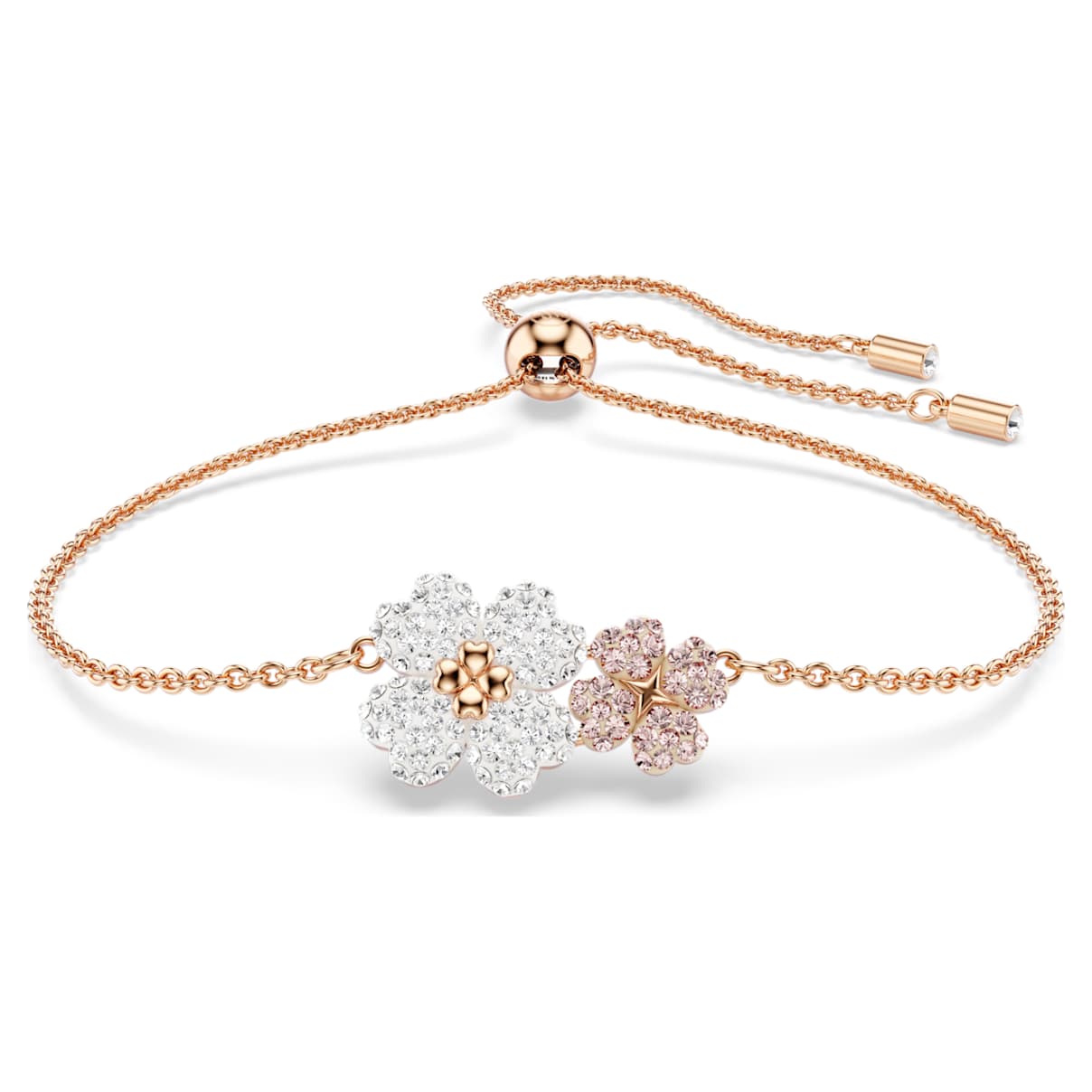 LATISHA BRACELET FLOWER MULTICOLORED ROSE GOLD TONE PLATED