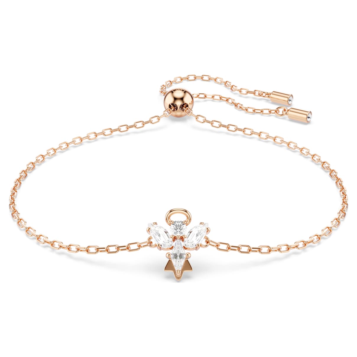 MAGIC BRACELET ANGEL WHITE ROSE GOLD TONE PLATED
