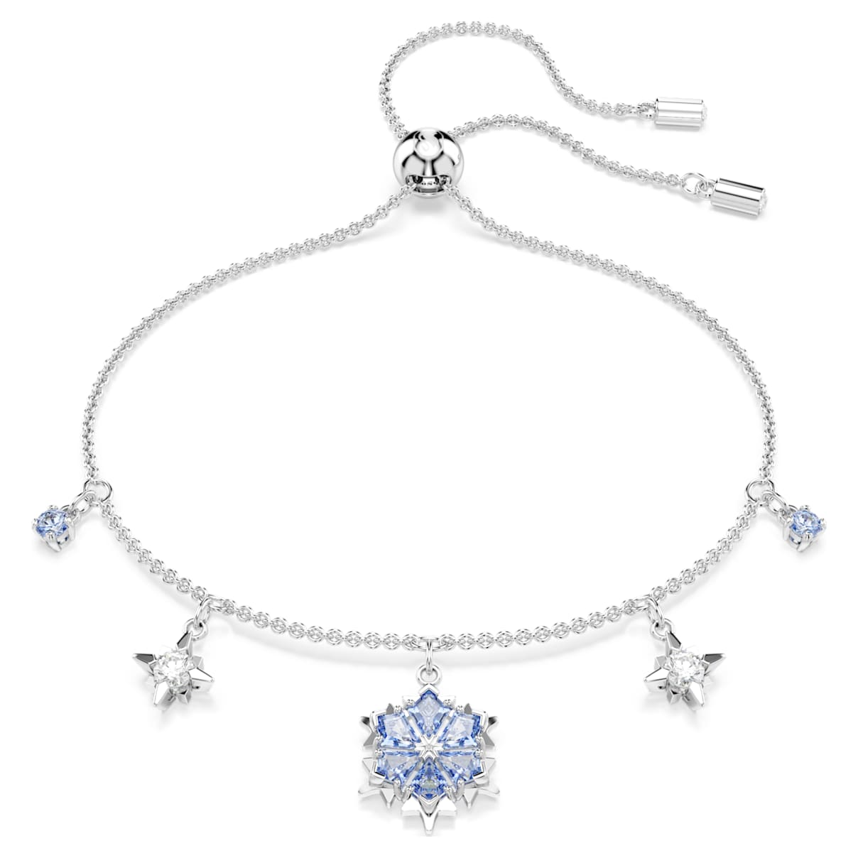 MAGIC BRACELET SNOWFLAKE BLUE RHODIUM PLATED