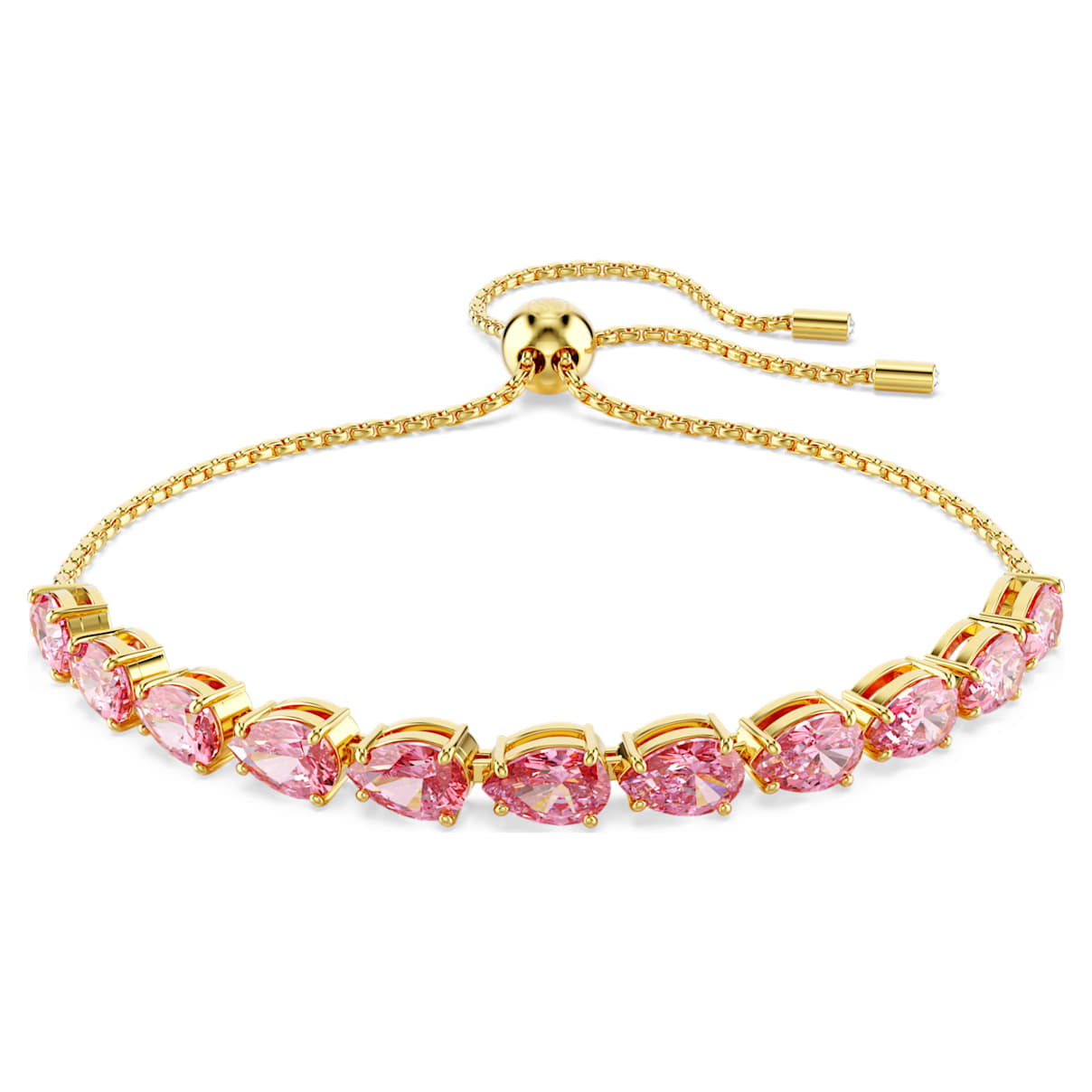 MATRIX BRACELET PEAR CUT PINK GOLD TONE PLATED