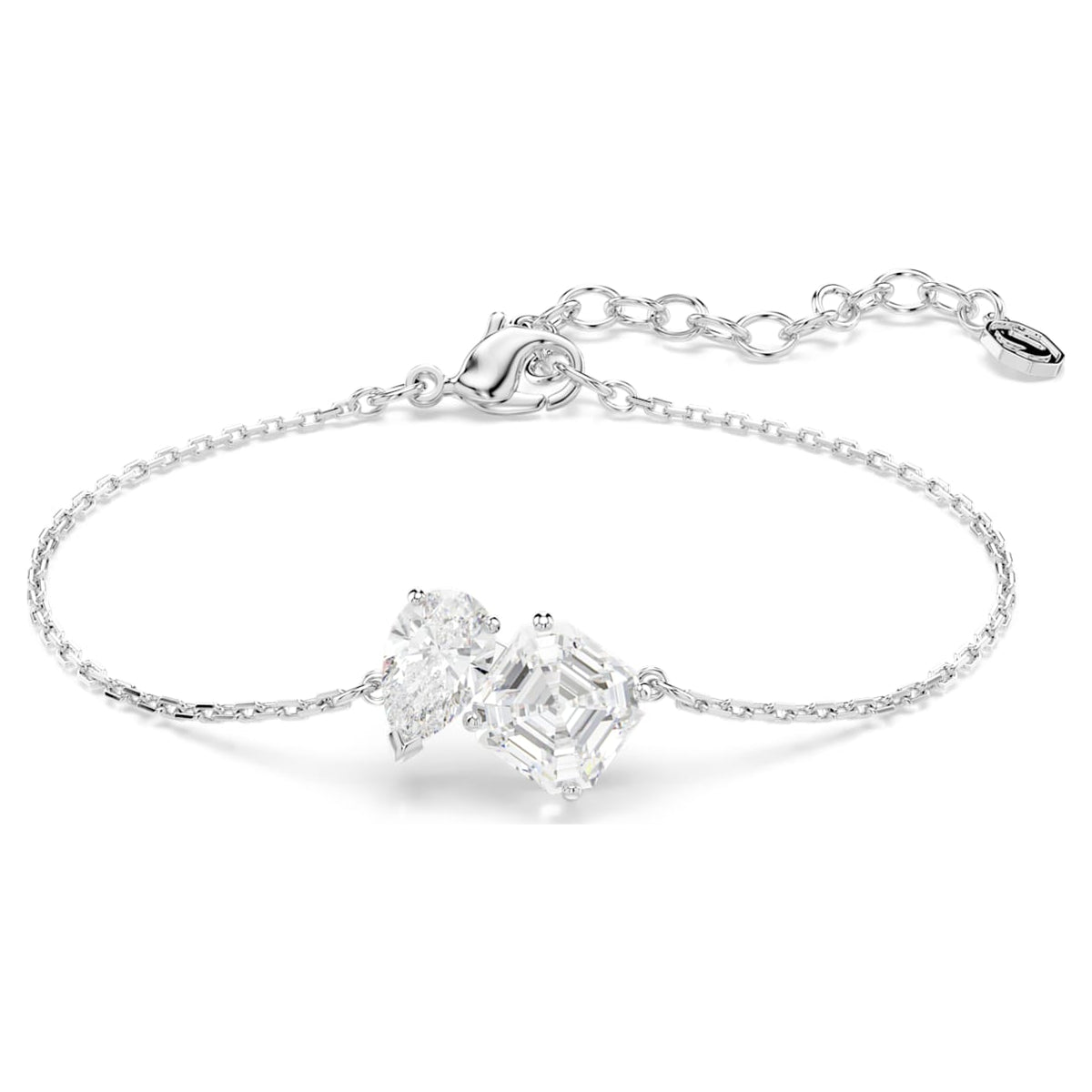 MESMERA BRACELET MIXED CUTS WHITE RHODIUM PLATED