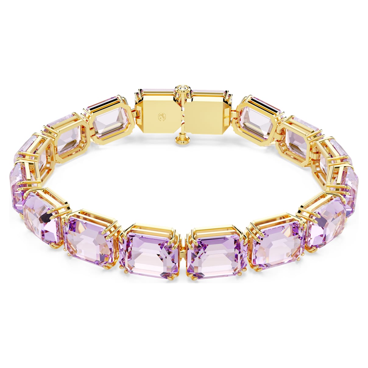 MILLENIA BRACELET OCTAGON CUT PURPLE GOLD TONE PLATED
