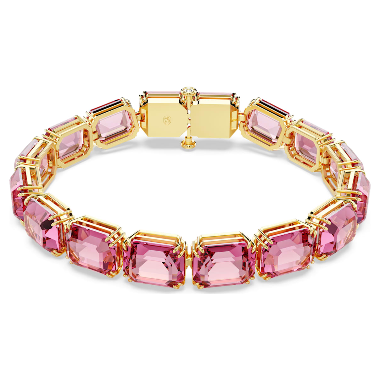 MILLENIA BRACELET OCTAGON CUT PINK GOLD TONE PLATED
