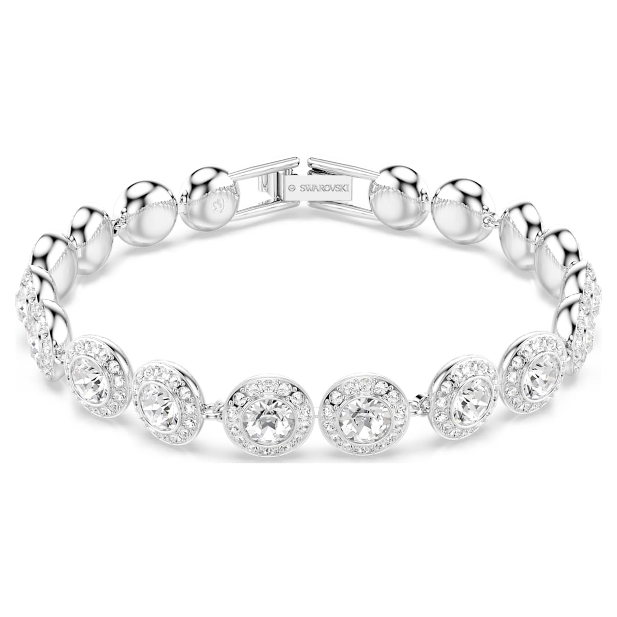UNA ANGELIC BRACELET ROUND CUT WHITE RHODIUM PLATED