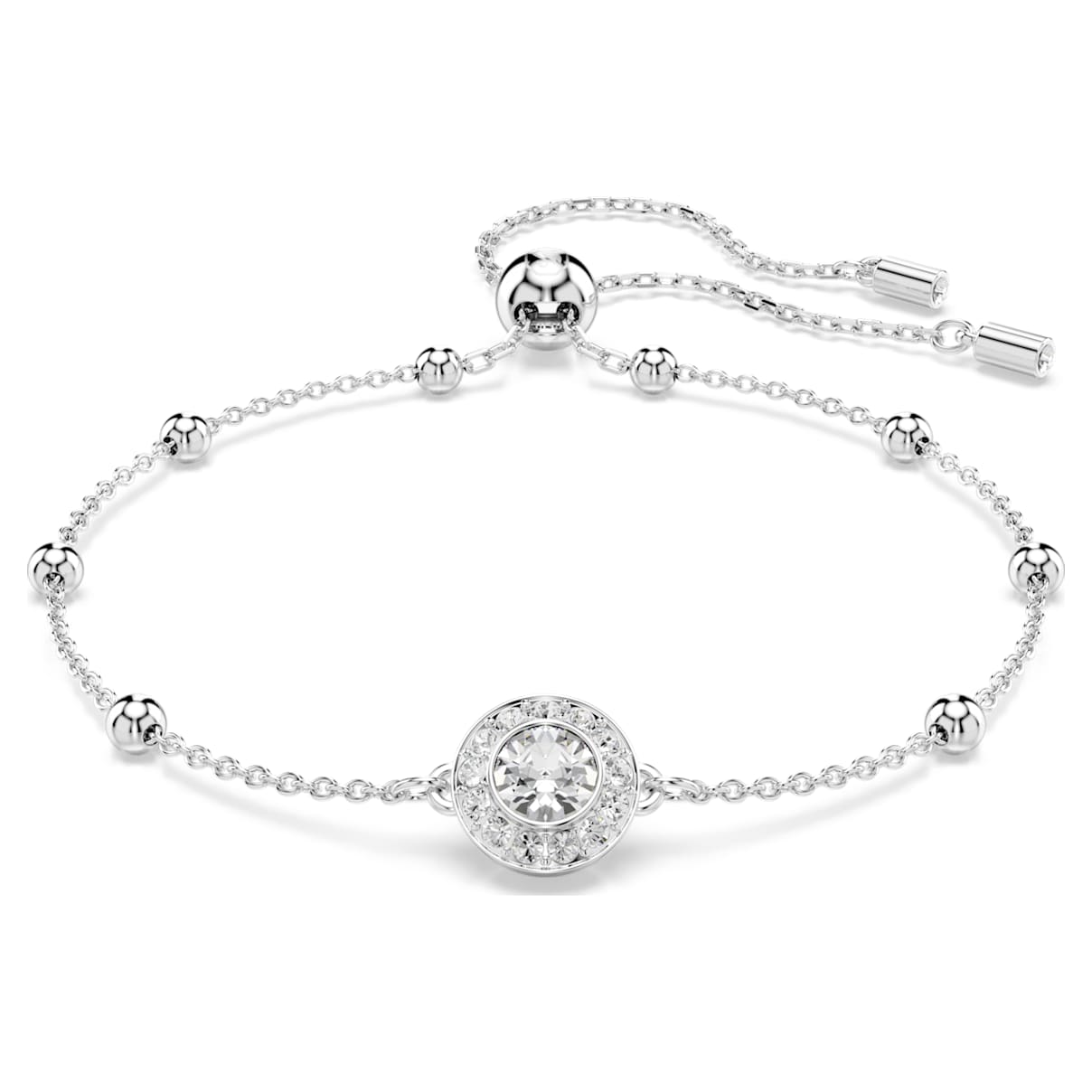 UNA ANGELIC BRACELET ROUND CUT WHITE RHODIUM PLATED