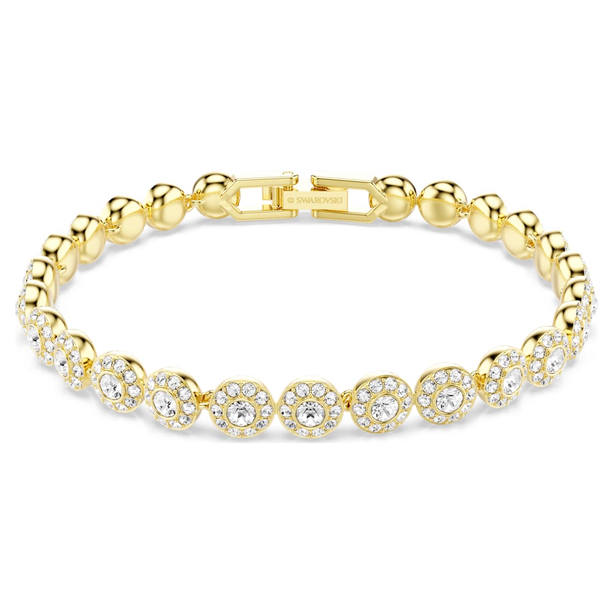 UNA ANGELIC BRACELET ROUND CUT WHITE GOLD TONE PLATED