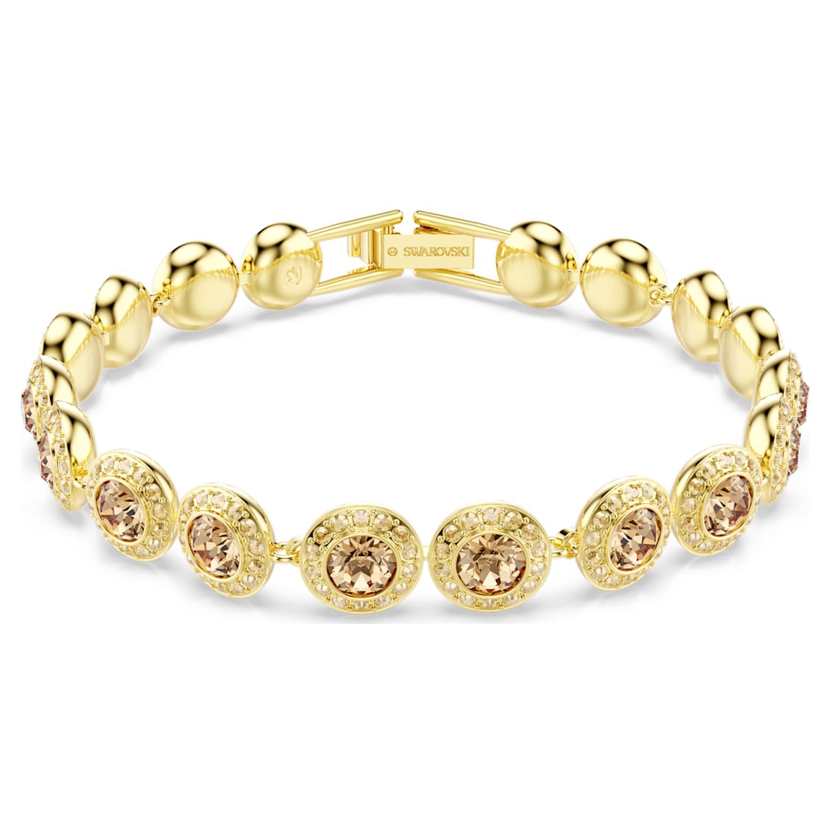 UNA ANGELIC BRACELET ROUND CUT CARAMEL GOLD TONE PLATED