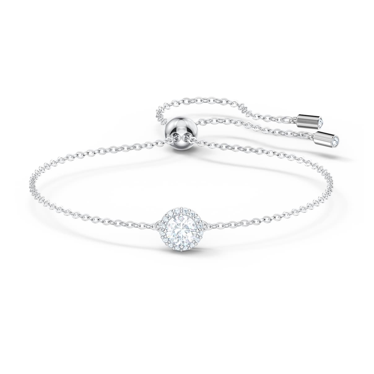 UNA ANGELIC BRACELET MIXED ROUND CUTS WHITE RHODIUM PLATED