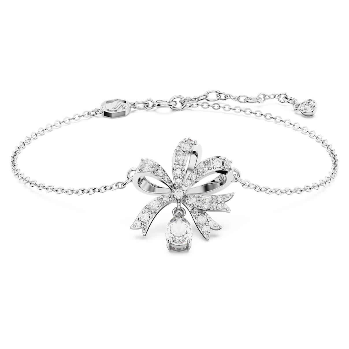 VOLTA BRACELET BOW WHITE RHODIUM PLATED