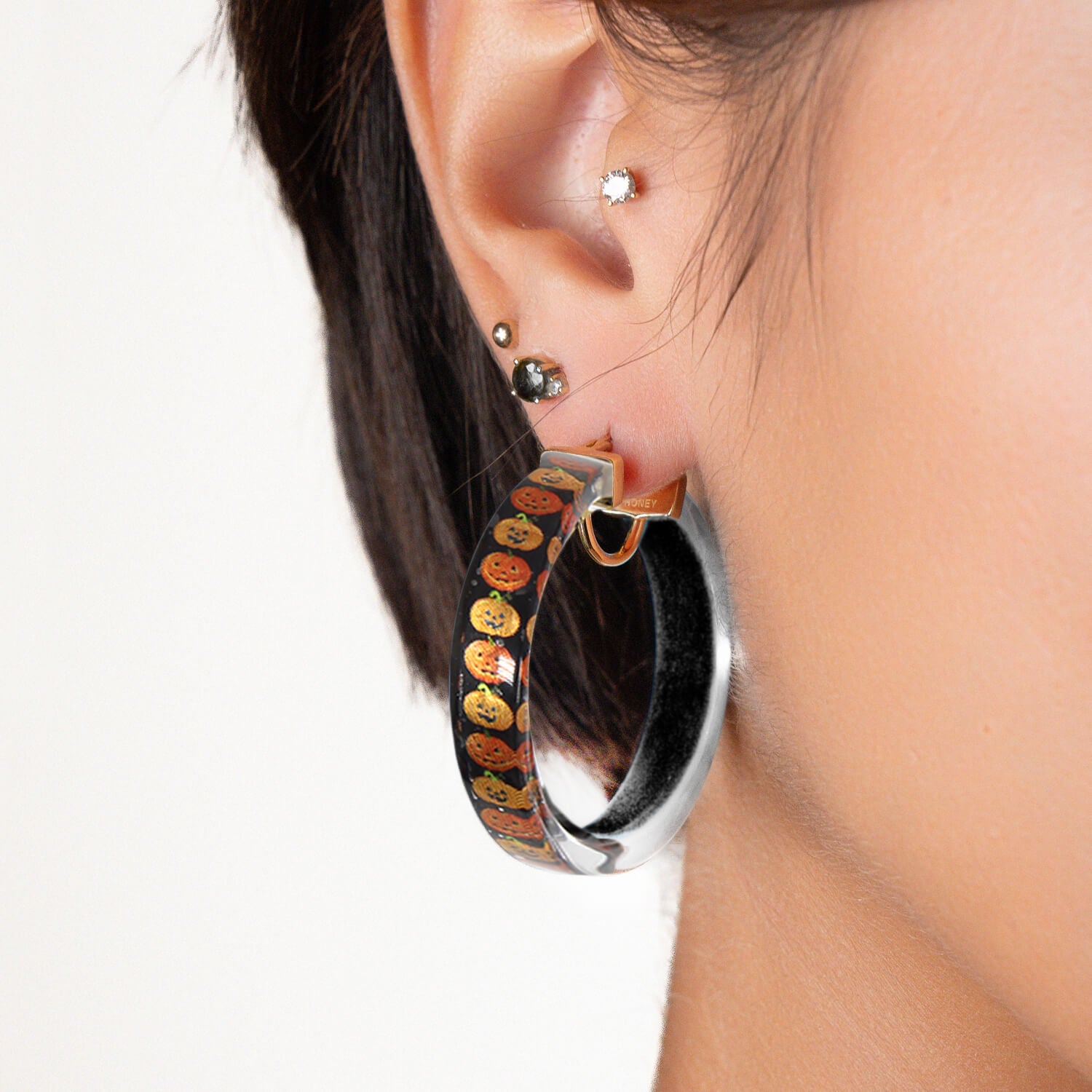 Pumpkins Hoop Earrings