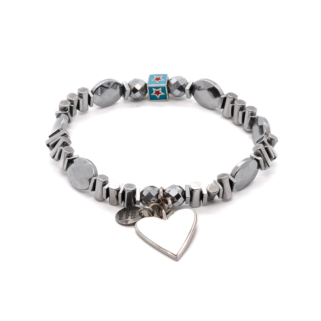 Pure White Heart Bracelet