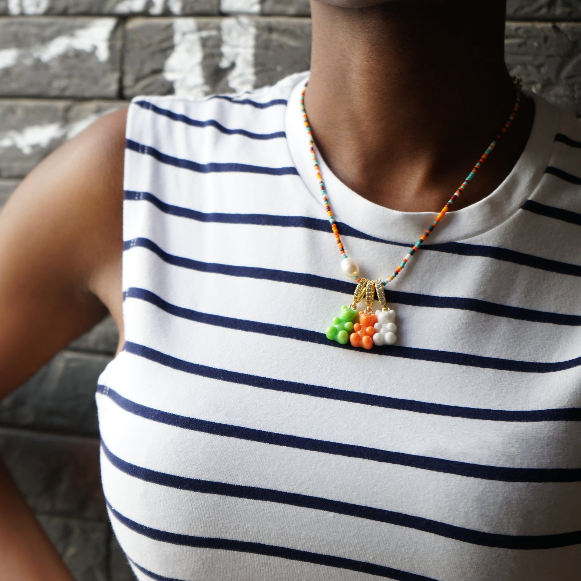 The Burgundy Gummy Bear Charm Pendant