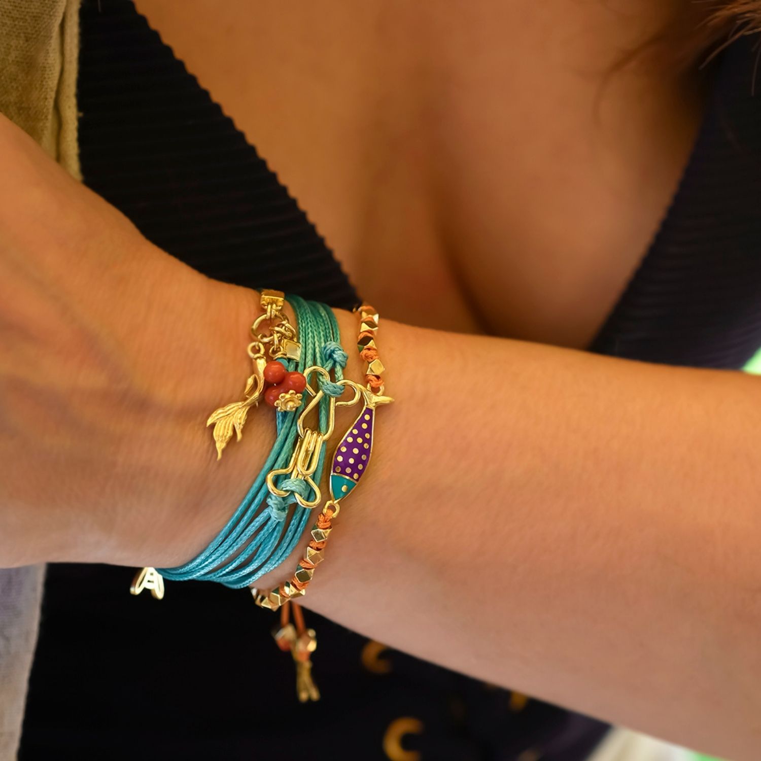 Purple Fish - Adjustable Bracelet