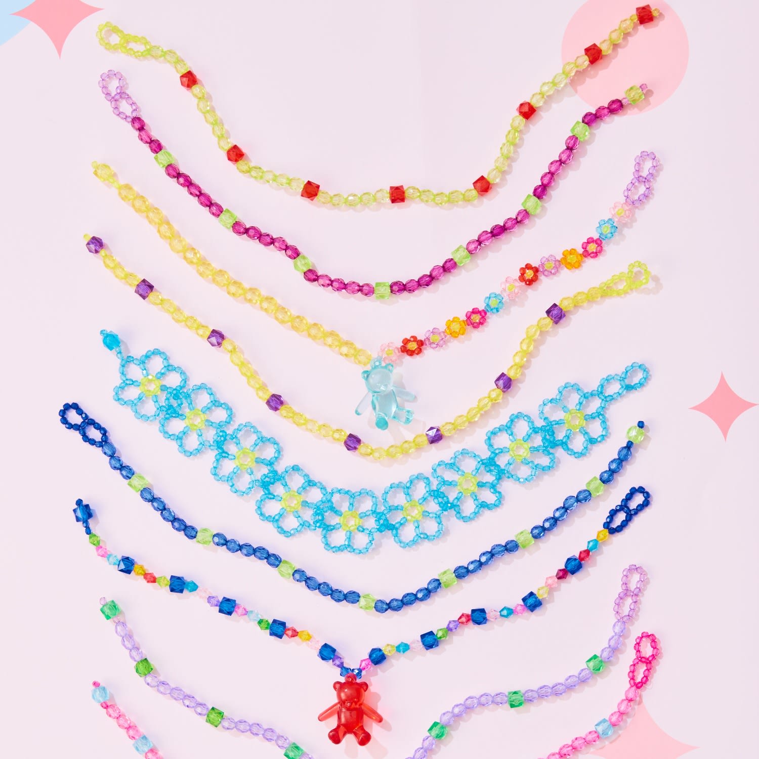 Purple Mimosa Wear Carnival Bead Necklace