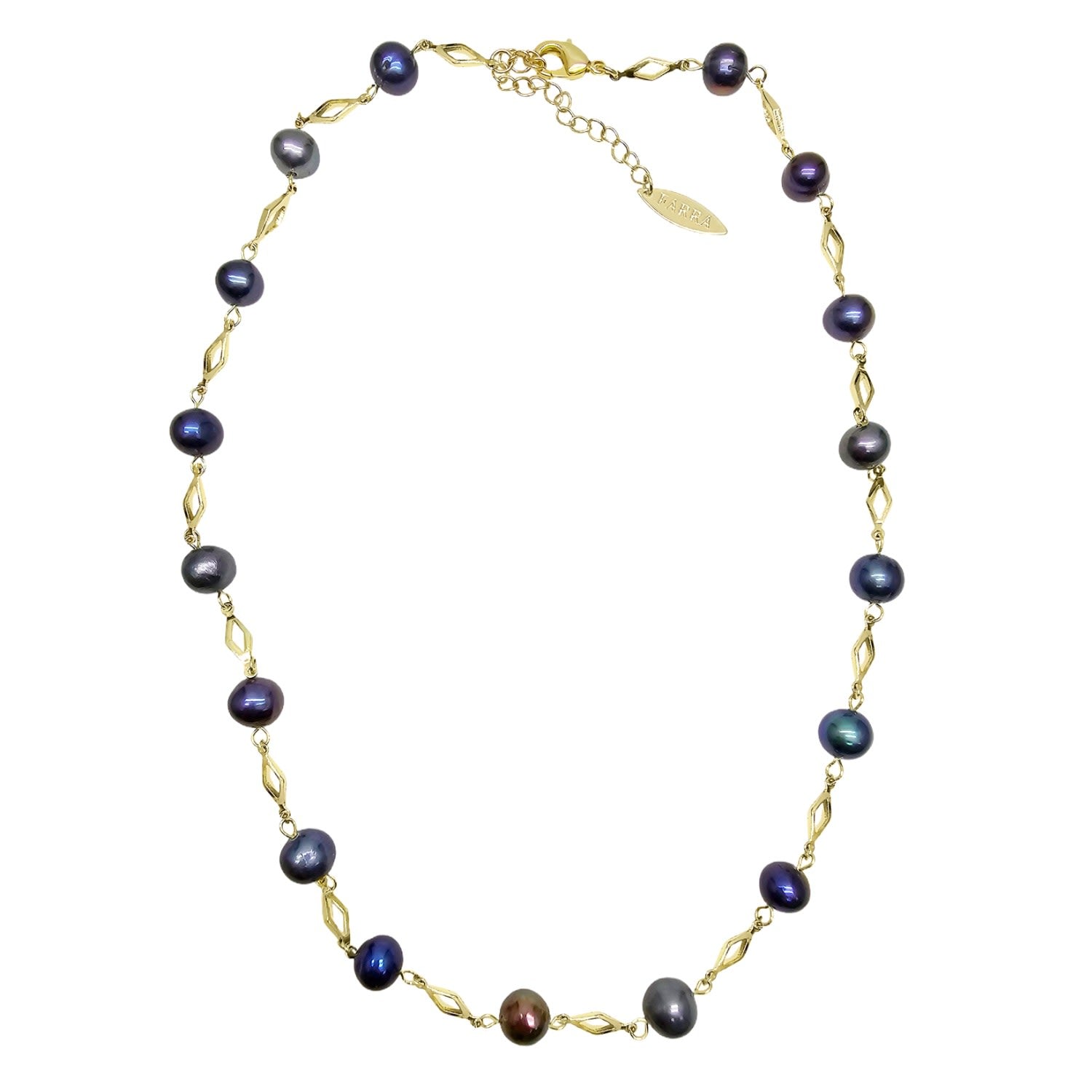 Purple Natural Pearls Minimalist Necklace