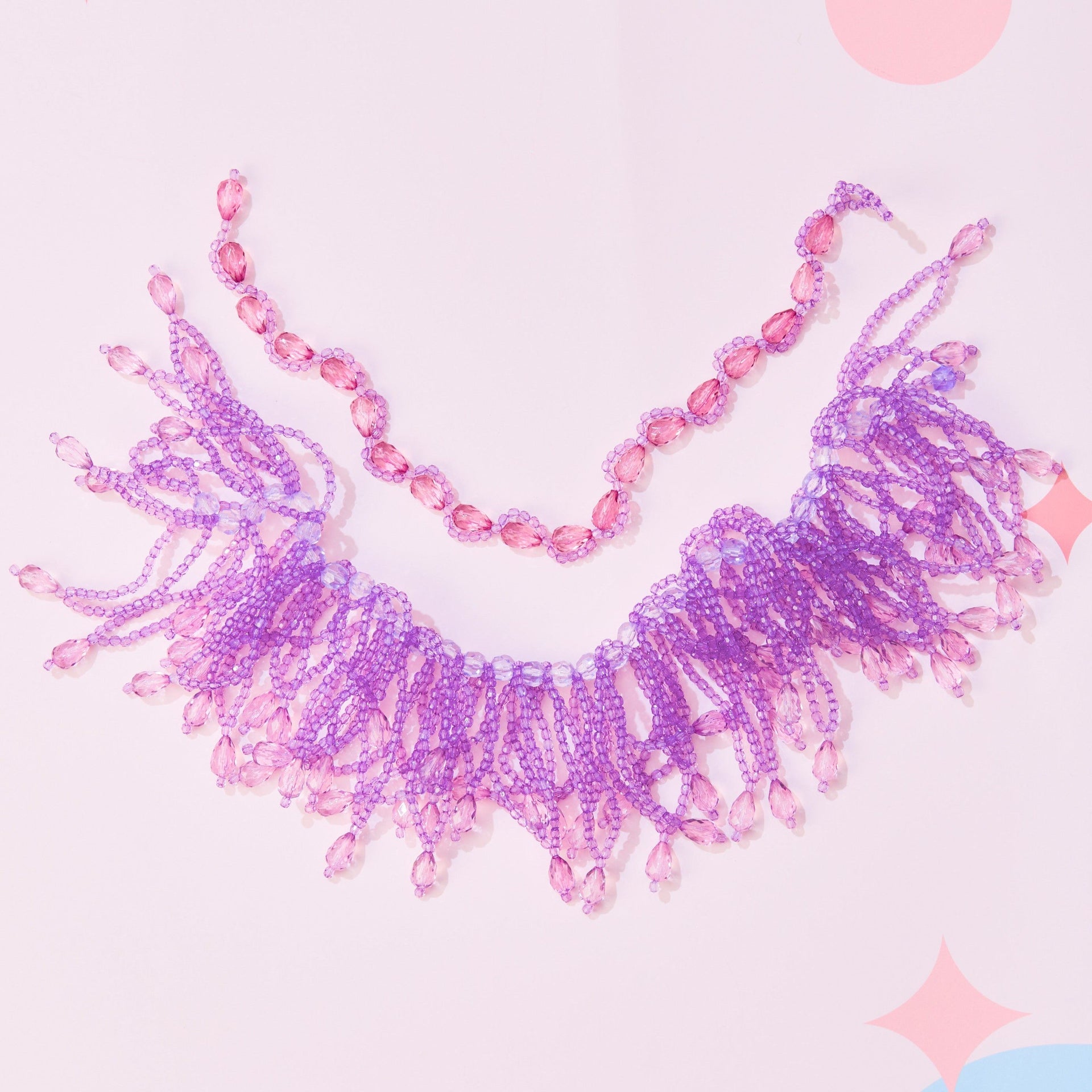 Purple Reed Bead Necklace