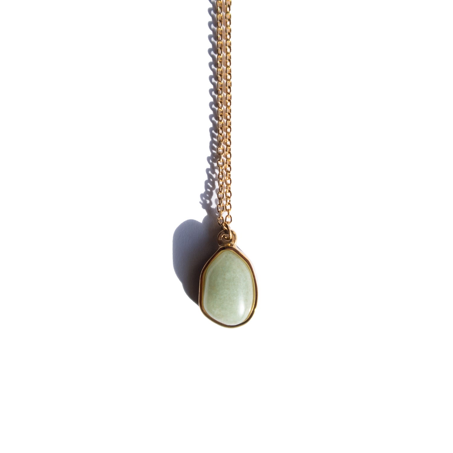 Puzzle Jade Stone Pendant Necklace Pebble