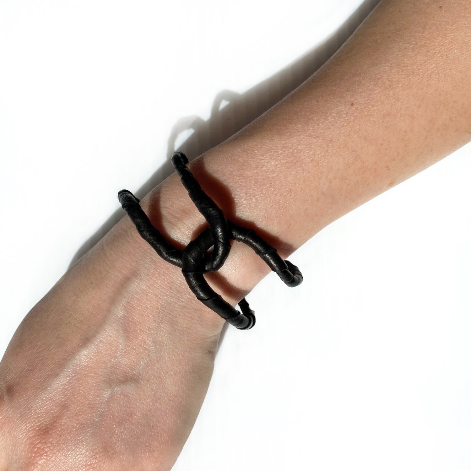 Link Leather Cuff Bracelet