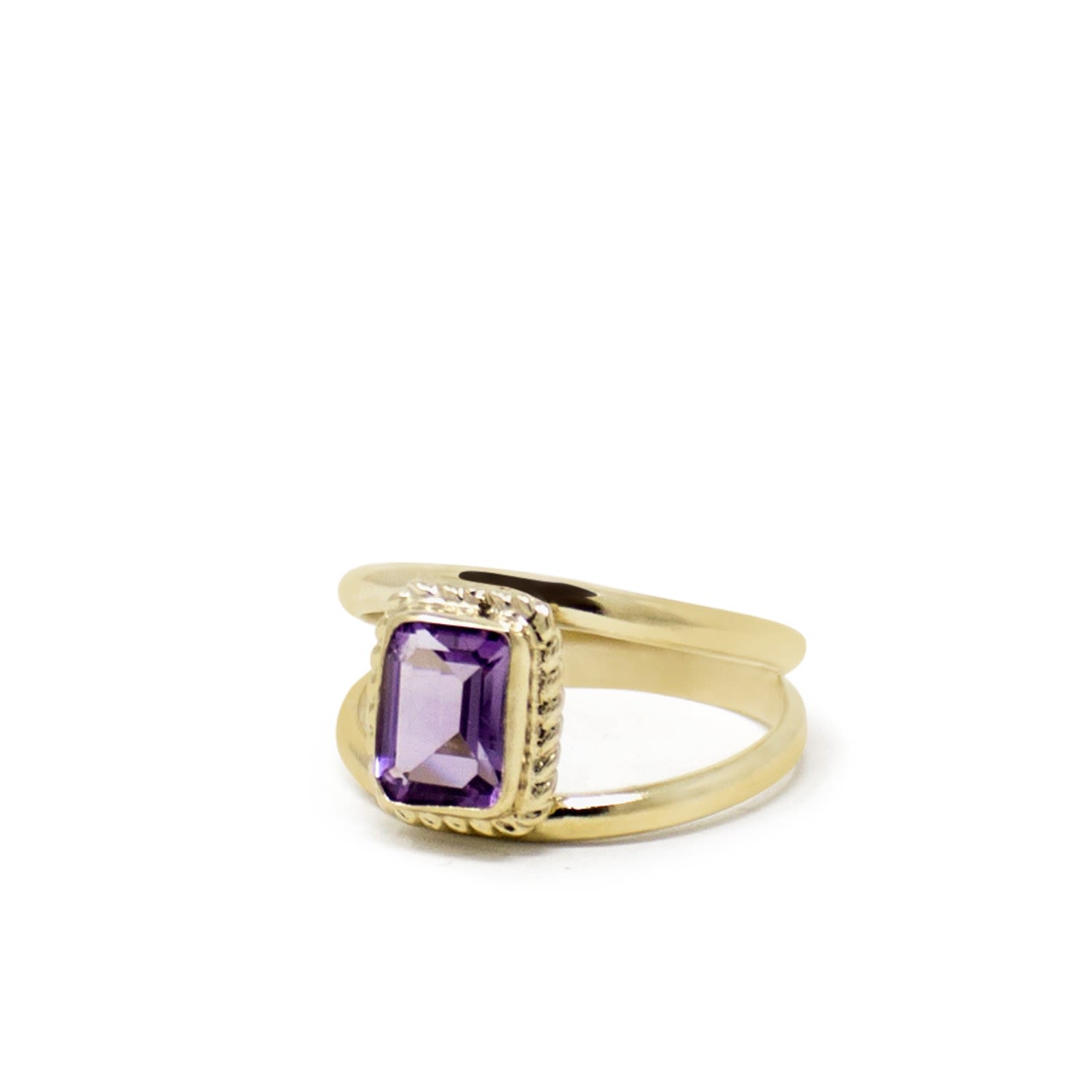 Luccichio Gold Vermeil Amethyst Stacking Ring