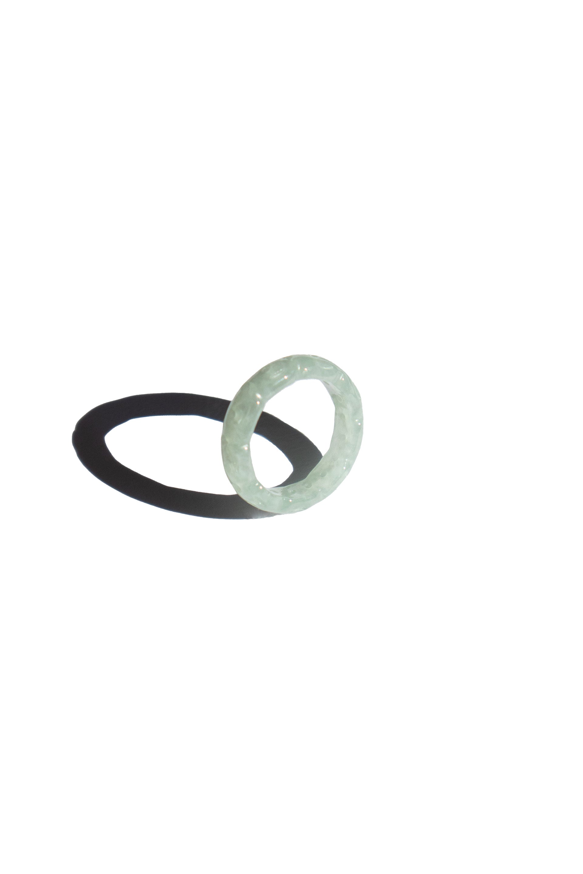 Weave Off White Jade Ring