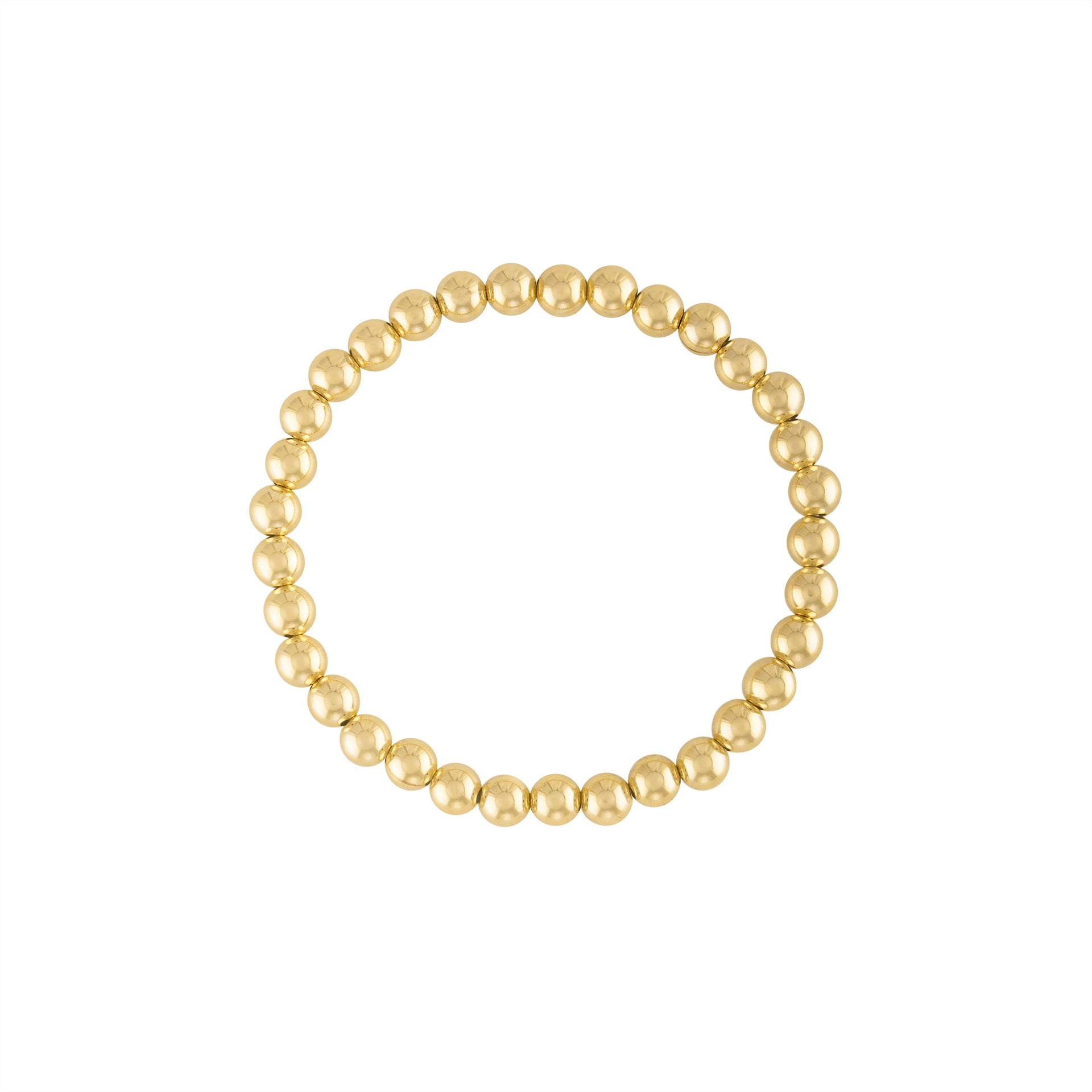 5Mm Gold Bubble Bead Bracelet
