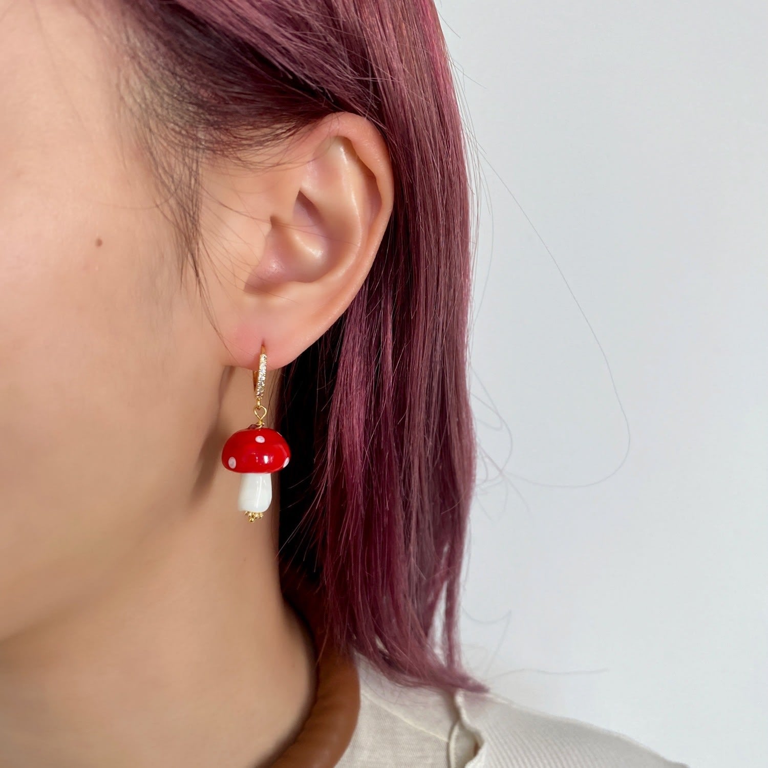 Mushrooms Hoops Earring