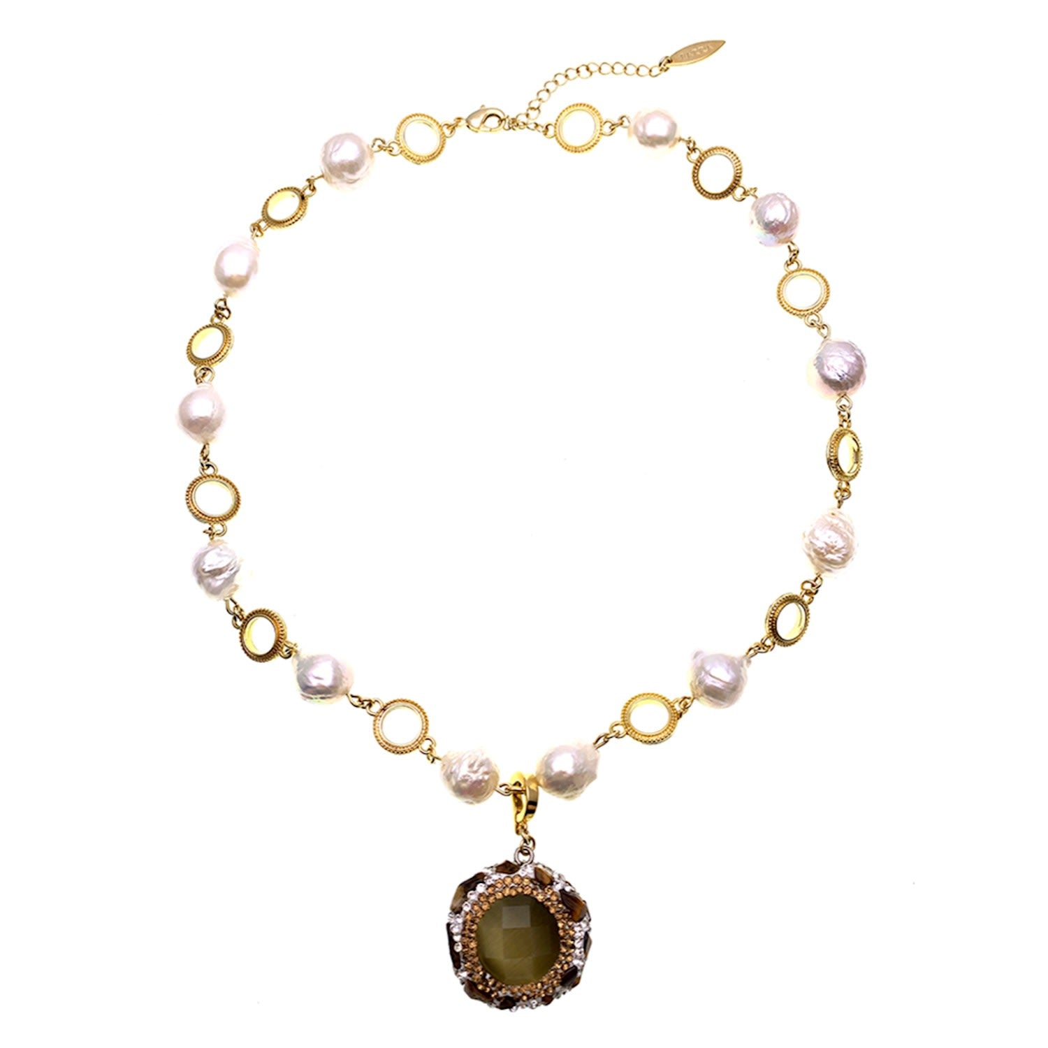 Irregular Freshwater Pearls With Removable Charm Necklace