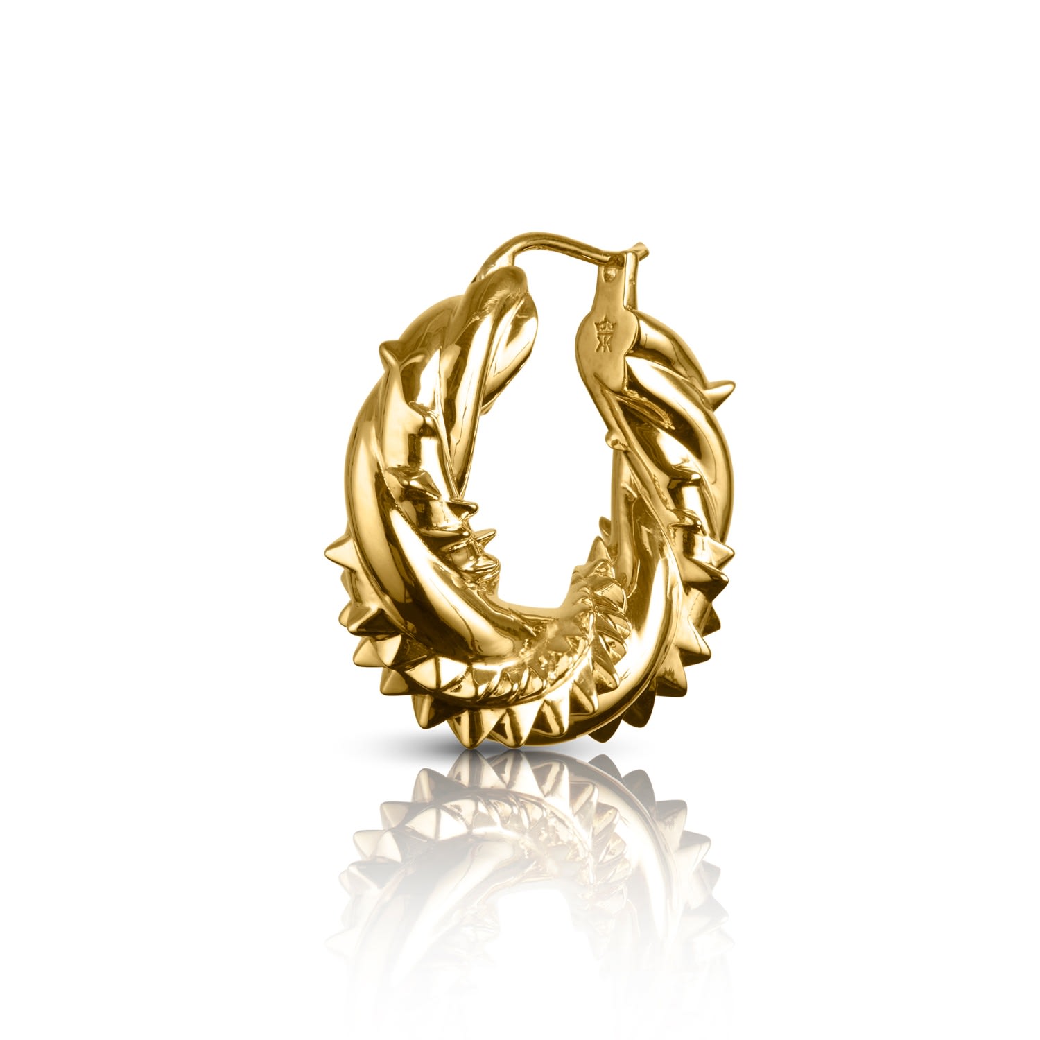 Entwined Serpent Hoops Gold