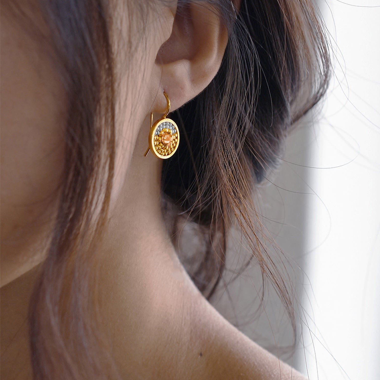 Infinity Drop Earrings - Damask