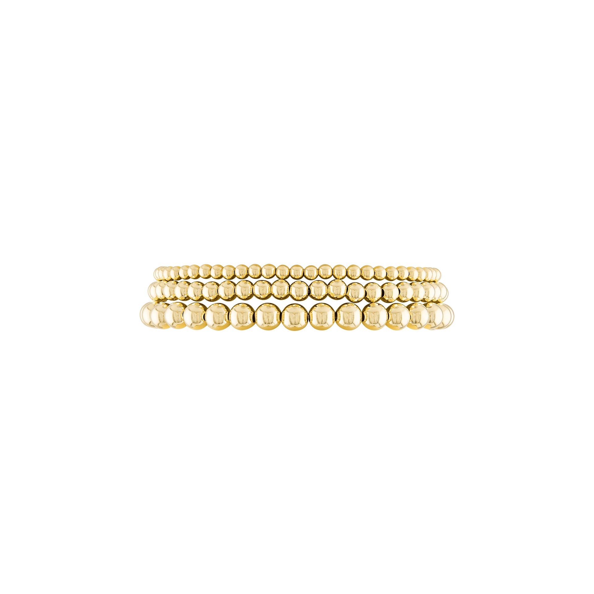 14K Gold Filled Trio Stack Bracelet Set