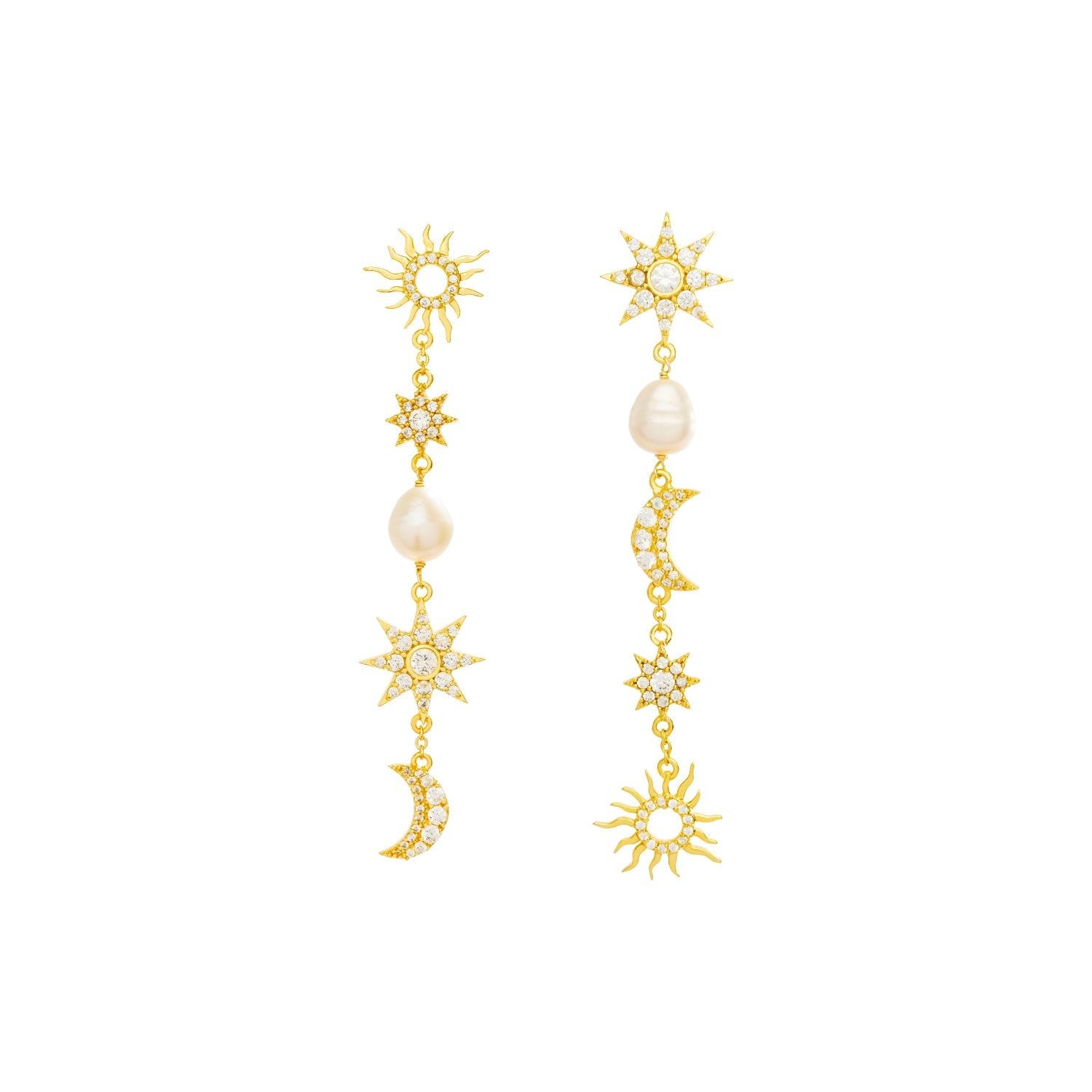 Moon & Star The Justice Long Earrings