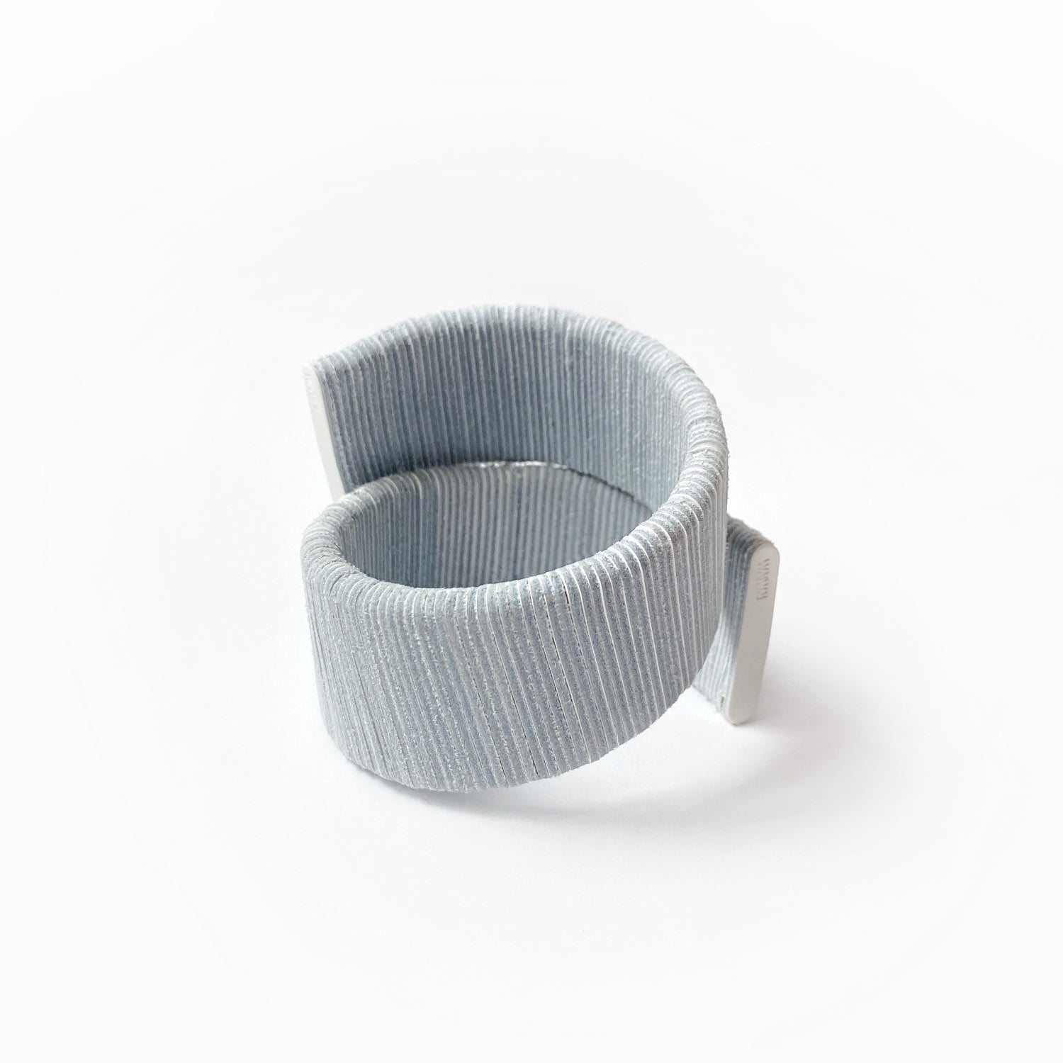 Ribbed Cuff Bracelet White