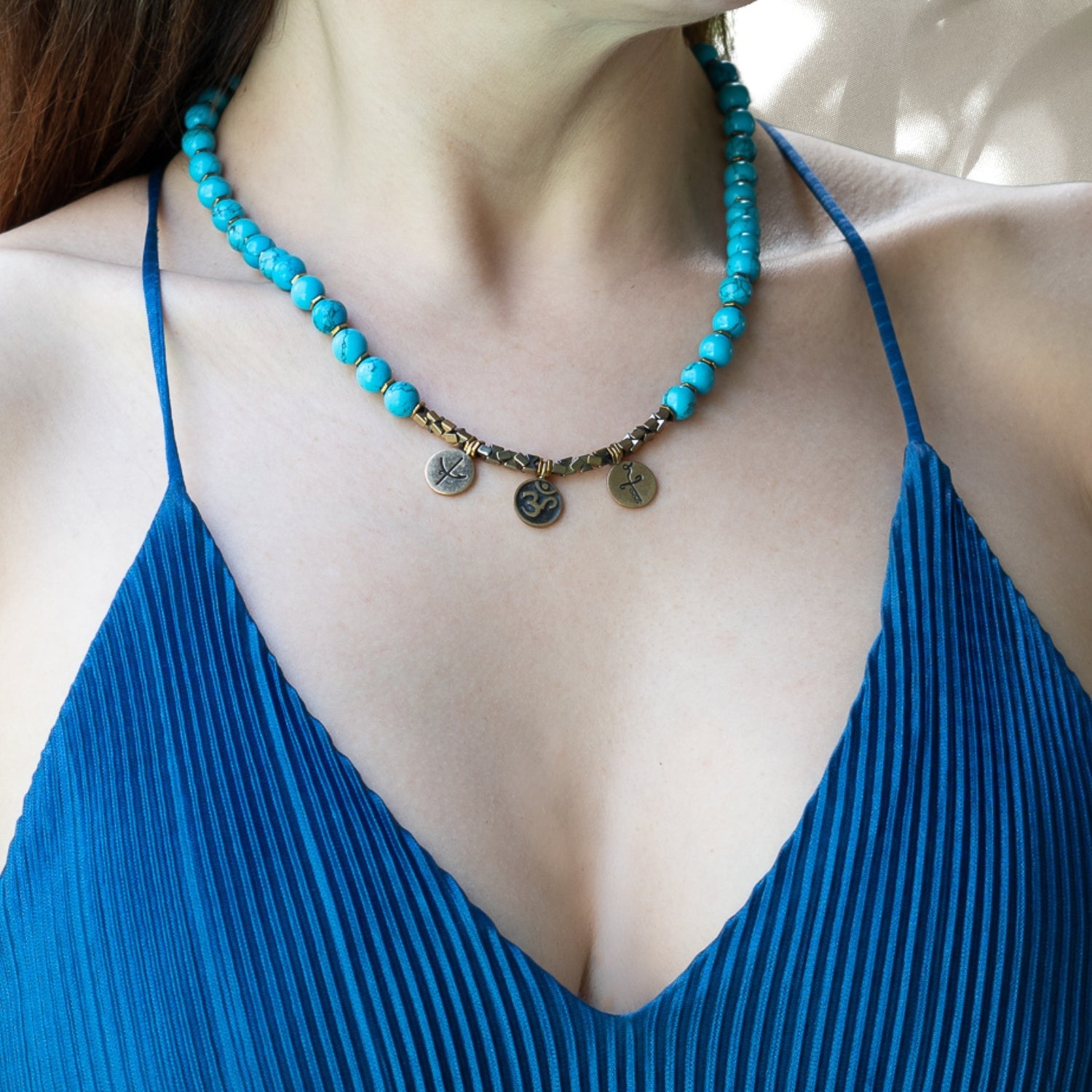 Mystic Meditation Beaded Necklace - Turquoise