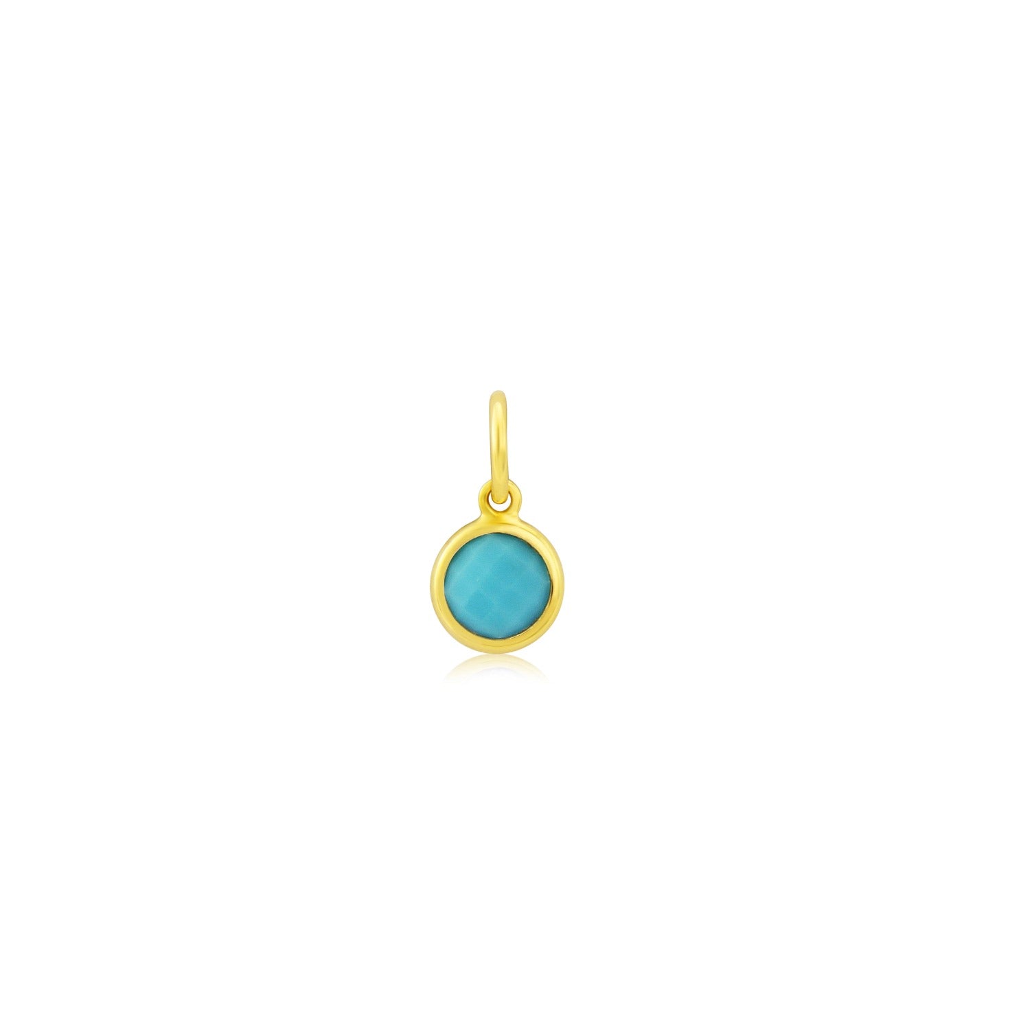 Bali 9Ct Gold & Turquoise December Birthstone Pendant