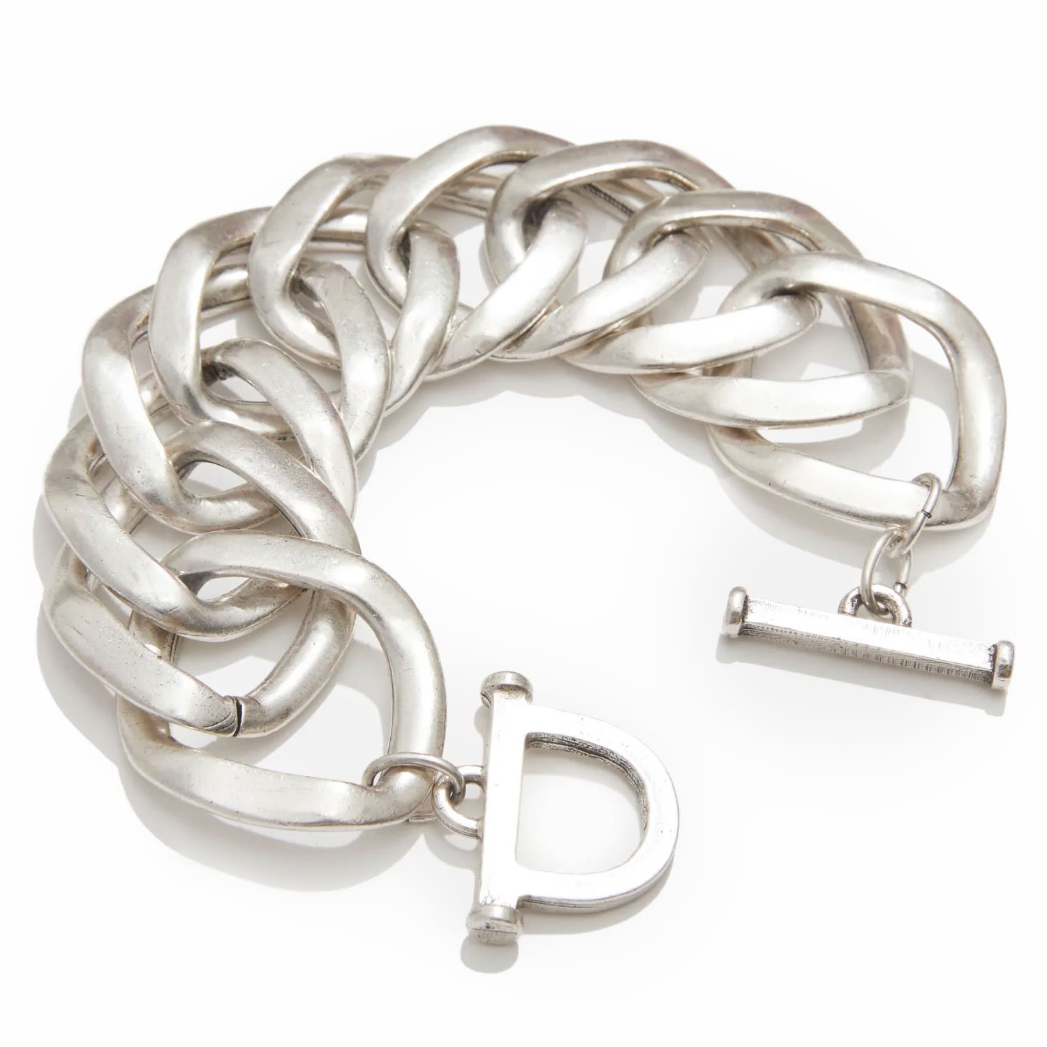 Large Link Bracelet- Silver