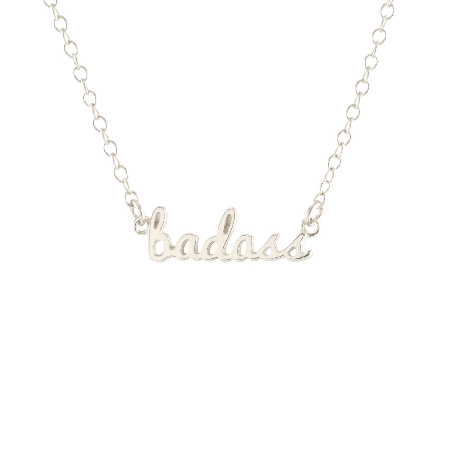 Badass Charm Necklace Sterling Silver