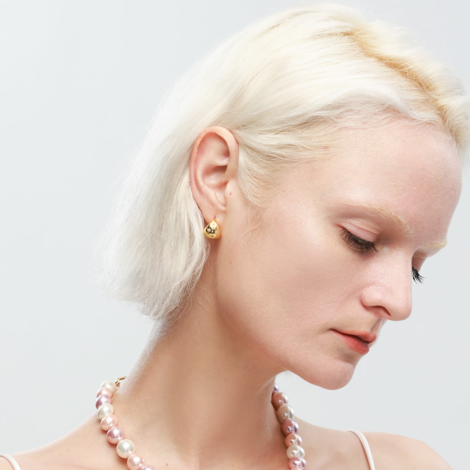Sparkling Star Drop Shape Studs