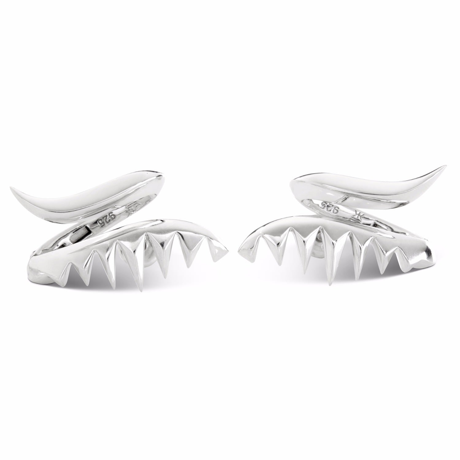Serpent Earrings Silver