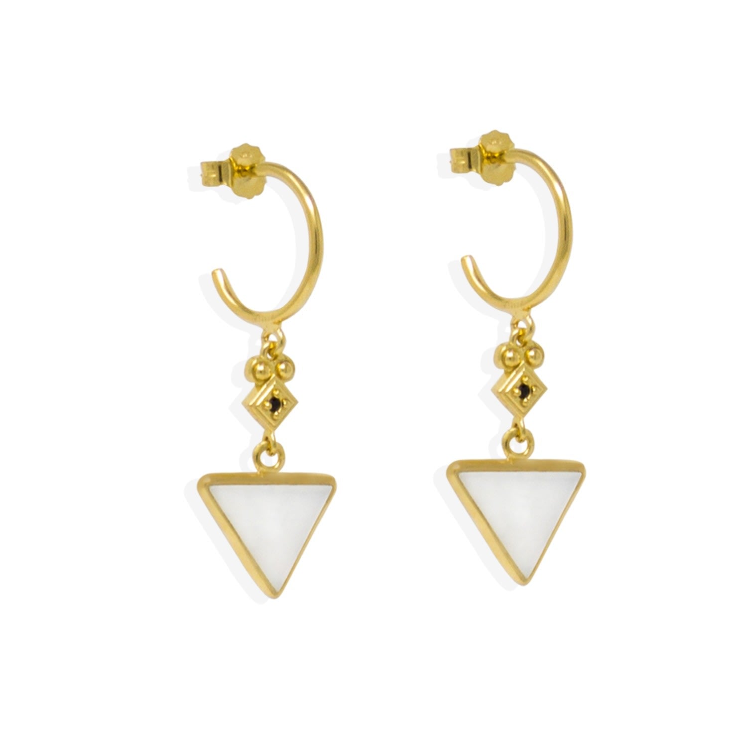Deco Gold-Plated Mini Hoop Earrings