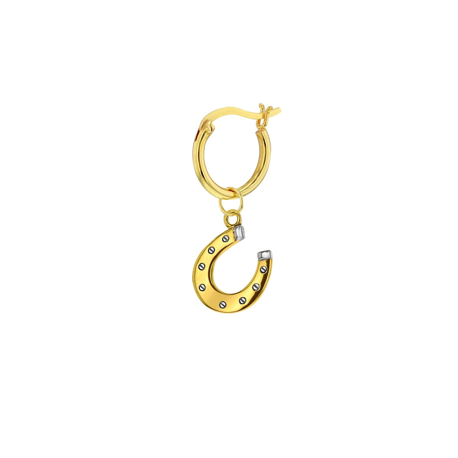 18 Kt Gold Plated & Sterling Silver Mini Horseshoe Pendant