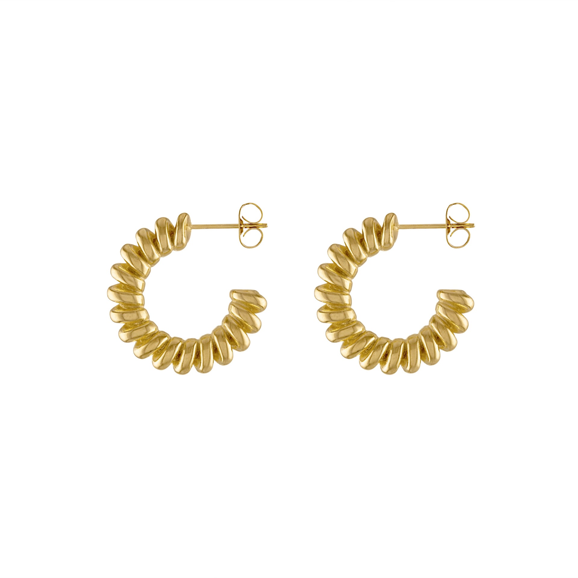 Belle Textured Hoop Earrings