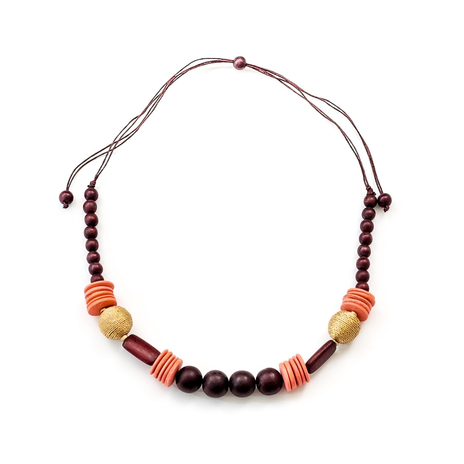 Bombon Statement Necklace, Wine