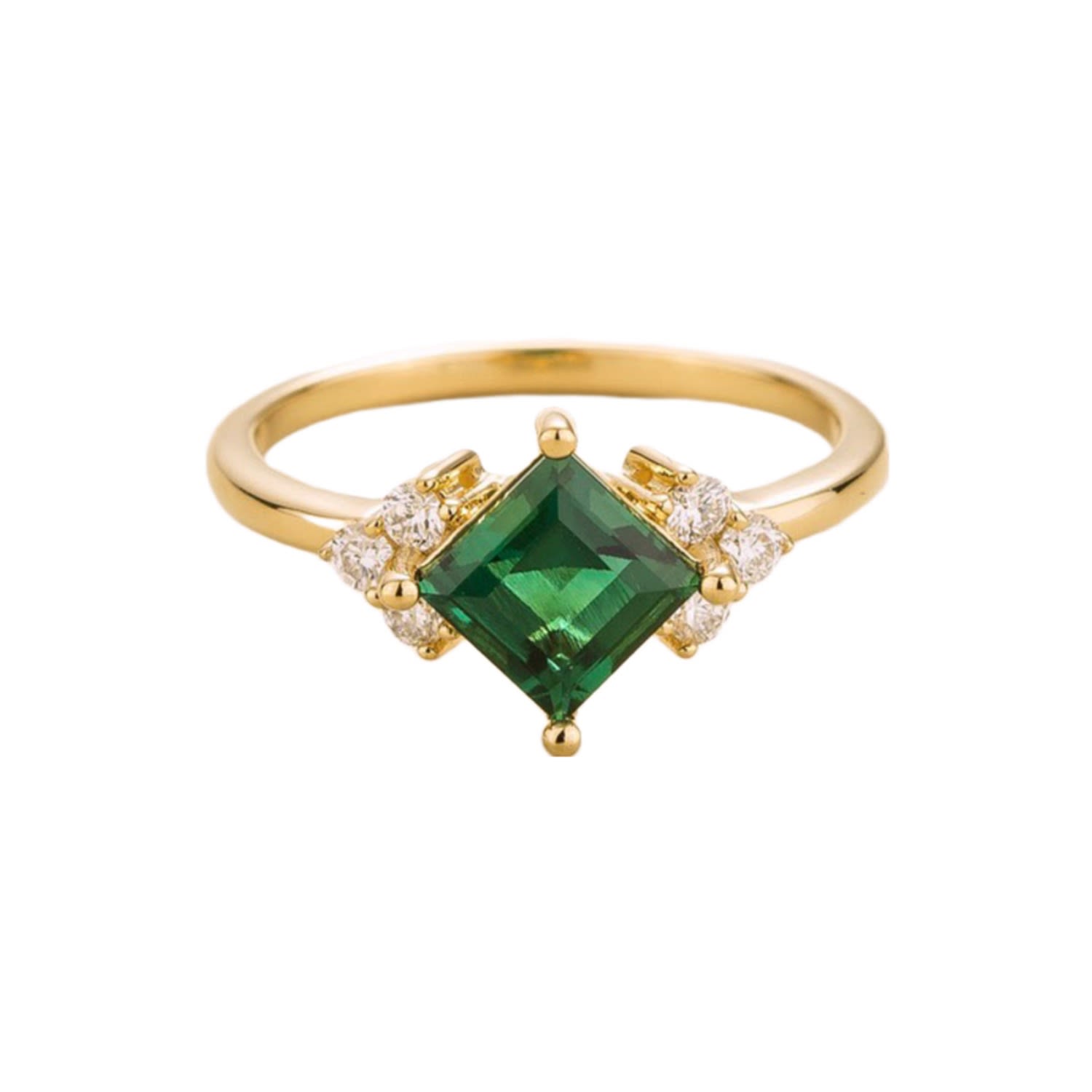Amore Ring In Emerald & Diamond