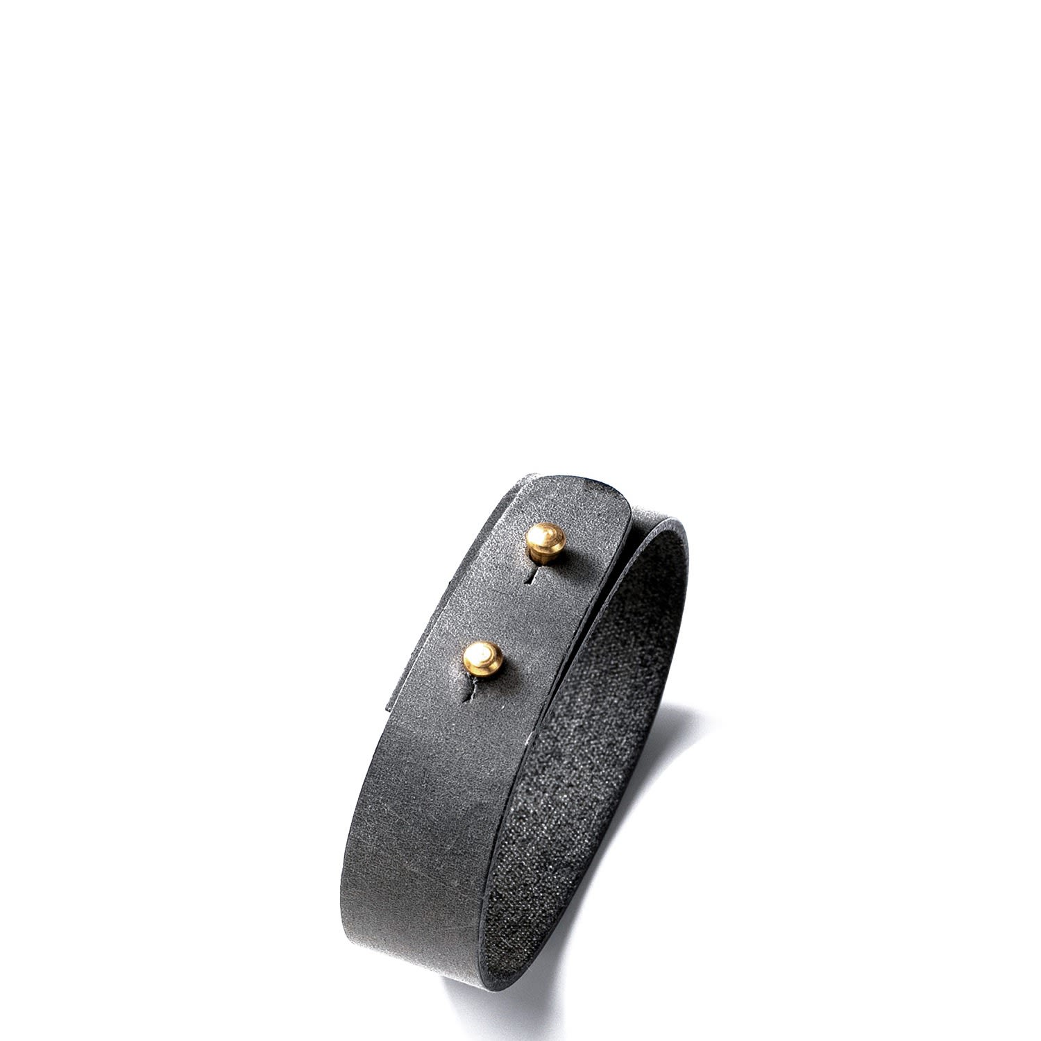 Adjustable Minimalist Leather Bracelet - Gray