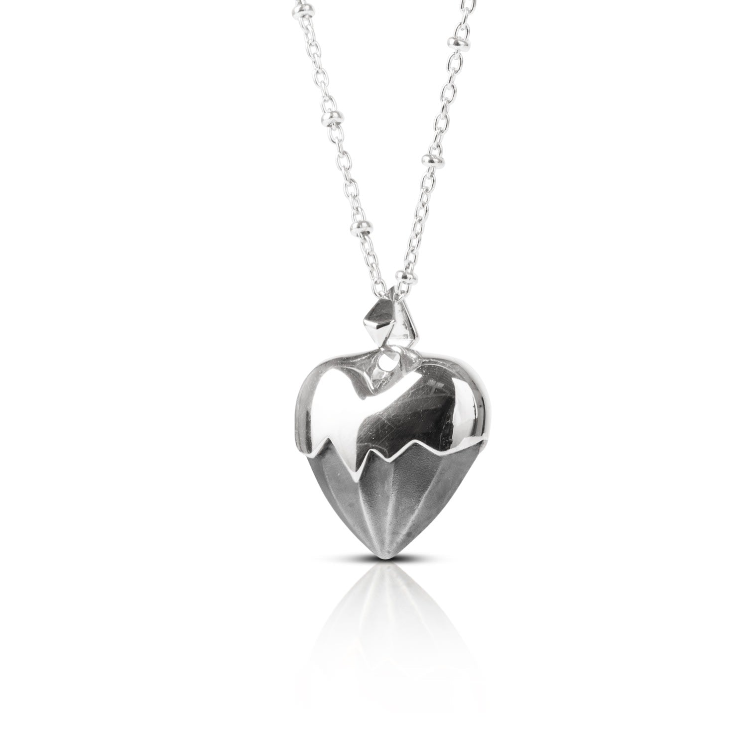 Black Heart Pendant Silver