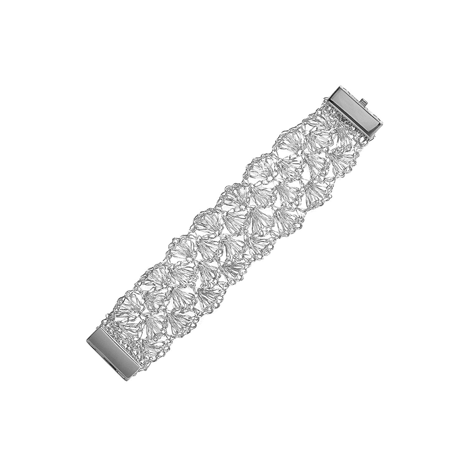 All Silver Shells Handmade Bracelet