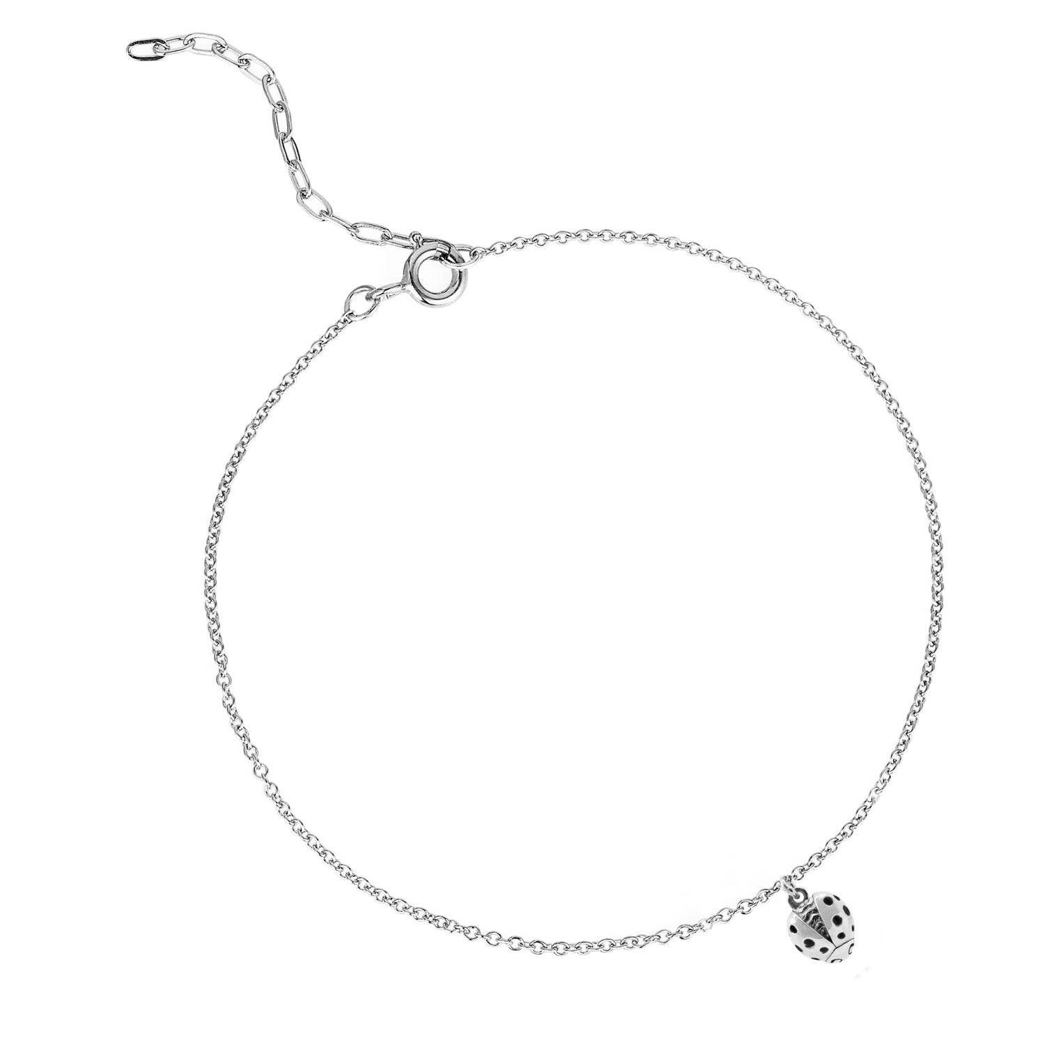 Ladybird Bracelet - Silver - Wings Open