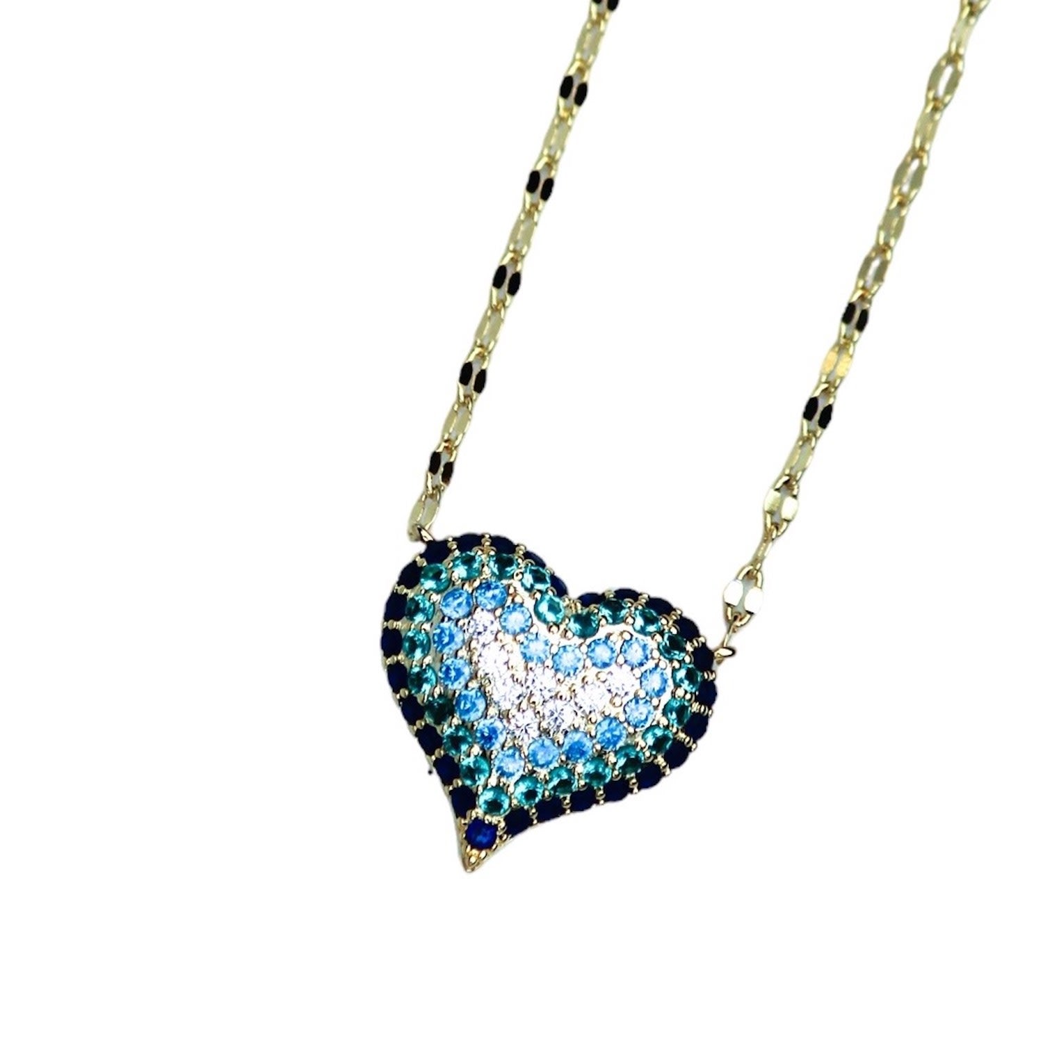 Queen Of Heart Necklace- Blue