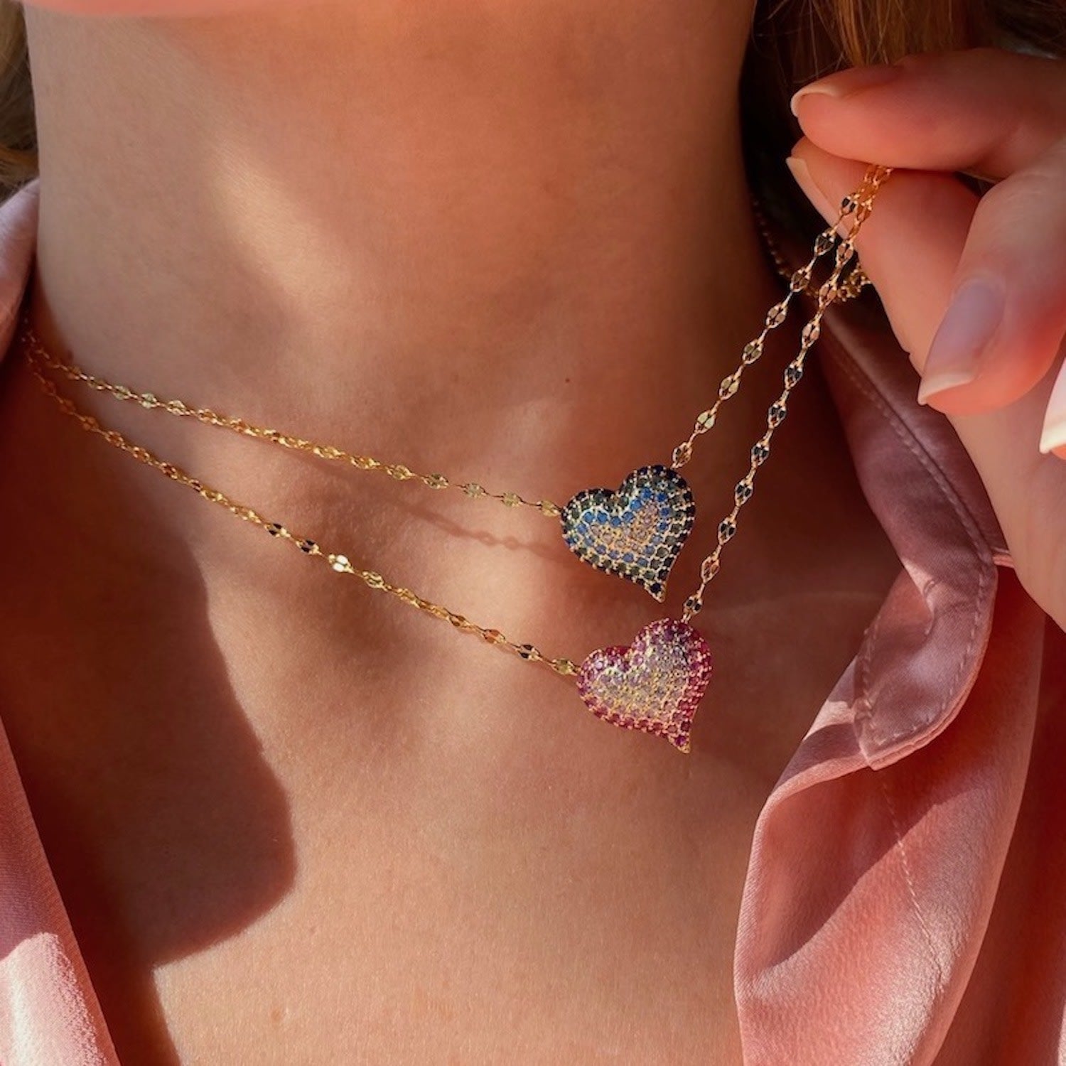 Queen Of Heart Necklace- Blue